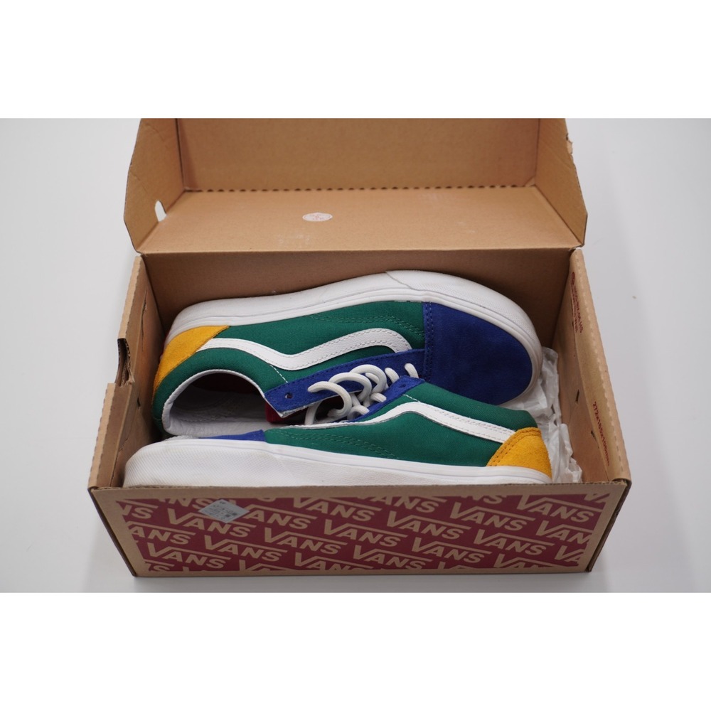 Vans Old Skool Yacht Club Shoes Blue Green Yellow Mens 4 Womens 5.5 New
